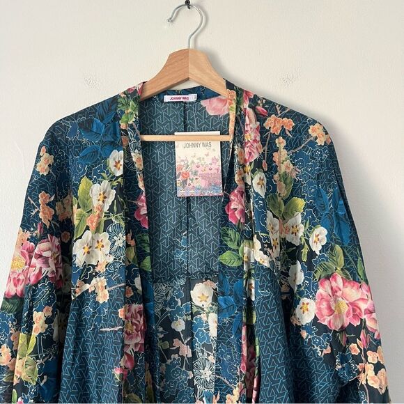 Johnny Was Cardi Timmie Print Floral Kimono Top NEW Plus Size 2X - Picture 3 of 11